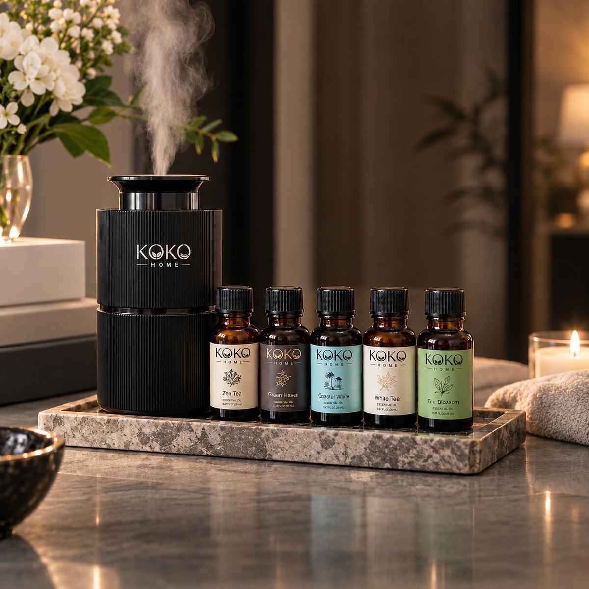 KOKO HOME Mini Discovery Kit with five 20 mL fragrance scents